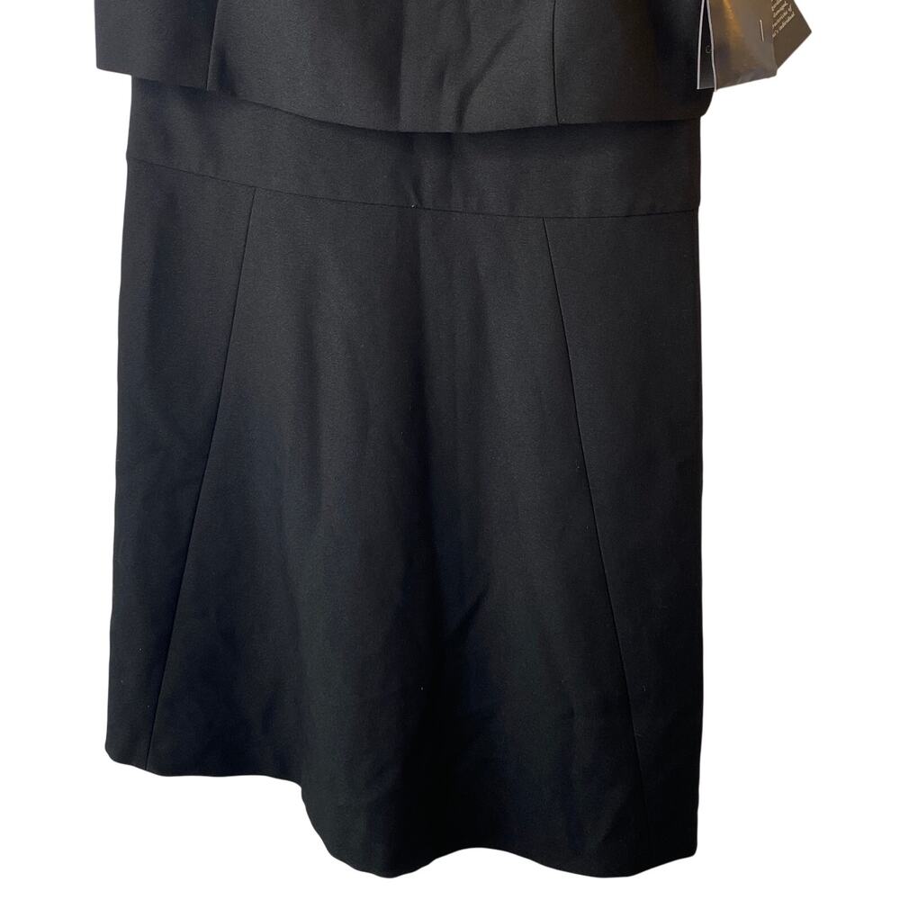 Vince Camuto Black Embellished-Neck Pop-Over Fit-and-Flare Dress Women's 8 NEW - Picture 12 of 14